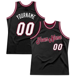 Maillot de basket personnalisé noir en mesh avec nom et numéro, débardeur uniforme d'équipe pour l'entraînement sportif - Product Image 1