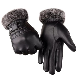 Adults Size <b>Warm</b> Winter Leather <b>Gloves</b> Touch Screen Outdoor Solid Color Leather <b>Gloves</b> Made In Pakistan - Product Image 6