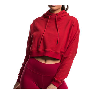 Sweat à capuche court pour femmes à la mode sérigraphie personnalisée logo brodé ou sublimation léger et à la mode - Product Image 4