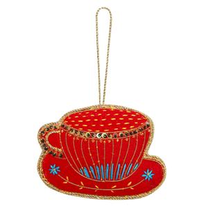 Árbol de Navidad hecho a mano tela bordada decoraciones personalizadas al por mayor adorno con camello Reno oveja caballo - Product Image 6