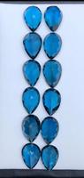 Topaze bleue de Londres naturelle taille poire 10x14MM, directement du fabricant, pierres précieuses BU GEMS, évaluation tierce pour la fabrication de bijoux en gros