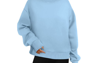 T-shirt basique décontracté à col montant et manches longues pour femme, coupe ajustée et extensible - Product Image 2