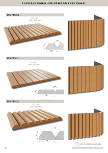Paneles de Madera Flexibles Contemporáneos para Gabinetes de Cocina, Diseño de Interiores, Revestimiento Decorativo para Muebles, Panel de Madera Tambour - Product Image 2