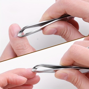 Silver Mini Cuticle Cutter Stainless Steel Nail Grooming <b>Tool</b> with Fine Sharp Tip for Precise Cuticle <b>Removal</b> - Product Image 5
