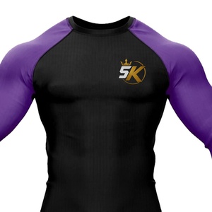 5 Sports Unisexe Adultes MMA Rash Guard Manches Longues Ajusté Anti-humidité Séchage Rapide Respirant 220g Haut d'Arts Martiaux Mixtes - Product Image 4