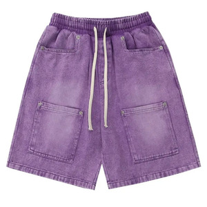 Men's Red Cotton <b>Canvas</b> Bermuda Shorts With Drawstring Waist And Pockets Casual Style and online sale - Product Image 4