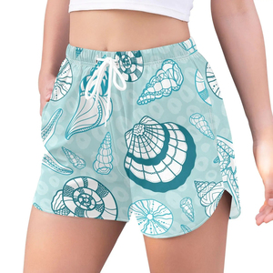 Shorts pour femmes de haute qualité, imprimés par sublimation, taille haute, respirants, en polyester léger, design décontracté personnalisé - Product Image 2