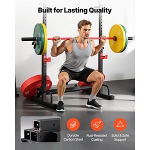 Rack per Squat e Power Cage per Home Gym, Regolabile in Altezza e Larghezza, Capacità 550 libbre, Attrezzatura per Allenamento con Panca per l'Allenamento della Forza - Product Image 6