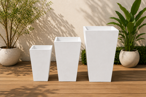Modern Square Concrete <b>Planters</b> Outdoor Garden Tapered Flower Pots <b>for</b> <b>Trees</b> Shrubs Minimalist Style - Product Image 6