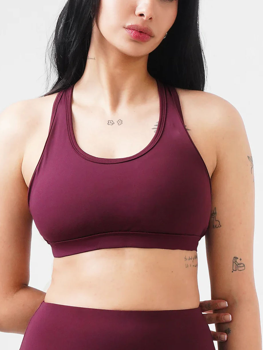 Women Racerback Fitness Bra High Support Sports Bra Women Yoga Workout Bra Seamless Gym Training Bra Padded Activewear Sports