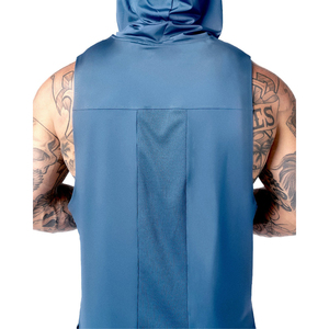 Mens Regular Fit <b>Sleeveless</b> <b>Hoodie</b> Breathable Athletic Workout Soft Gym Training Apparel Summer Polyester/Cotton Custom Design - Product Image 6