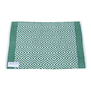 Tapis de pique-nique en coton fait à la main avec pompon noir pour salle de bain d'hôtel pour la prière - Product Image 6