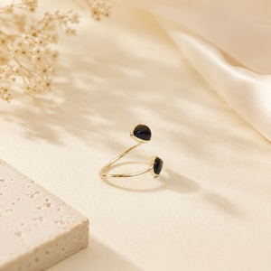 Stone <b>Rings</b> <b>Black</b> <b>Onyx</b> Gemstone 925 Sterling Silver New Trendy Natural <b>Black</b> <b>Onyx</b> Pear Shape Silver Jewelry S925 Geometric - Product Image 4