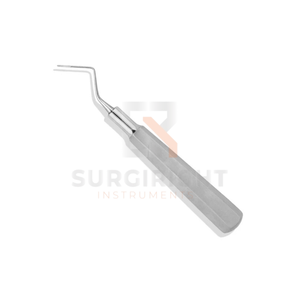 Elevador de punta de raíz Davis izquierdo, de acero inoxidable alemán, instrumento dental de extracción reutilizable, CE, manual, para uso hospitalario, quirúrgico, color rosa. - Product Image 6