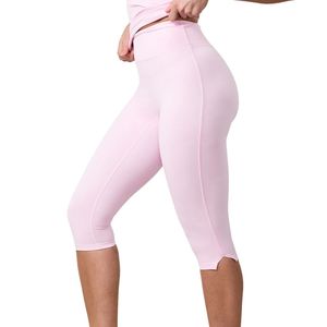 Legging Capri Rose Clair pour Femme – Taille Haute, Extensible, Respirant, Idéal Fitness, Yoga et Tenue Quotidienne Confortable - Product Image 2