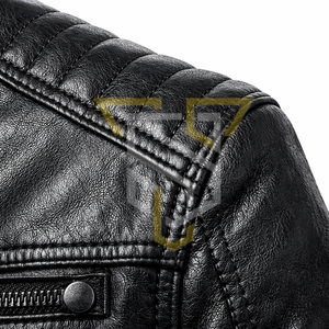 Veste décontractée d'hiver pour homme SANDRA TRADERS, style streetwear, aspect cuir véritable, fermeture éclair intégrale, respirante et coupe-vent - Product Image 3
