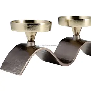 Bougeoir en laiton fait main pour centre de table contemporain pour les fêtes de Noël nouvelle maison et tous les festivals décor - Product Image 6