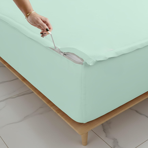 Drap-housse à fermeture éclair facile à installer |   Tissu doux et respirant |   Matelas sécurisé, sans plis, facile d'entretien, durable |   2026 - Product Image 1