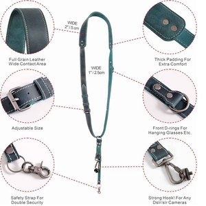 Professional <b>Leather</b> Camera <b>Harness</b> Dual Strap Chest Rig for DSLR Mirrorless Cameras Comfortable Photography Gear - Product Image 3