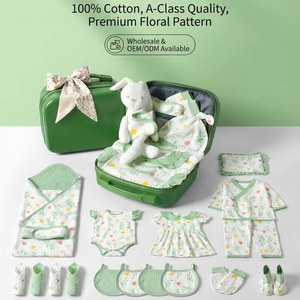 Conjunto de Ropa de Algodón Puro Clase A para Bebé Niña Recién Nacida, Regalo para el Primer Mes, 100 Días, Primer Cumpleaños, Caja de Regalo con una Colección de Regalos Prácticos - Product Image 1