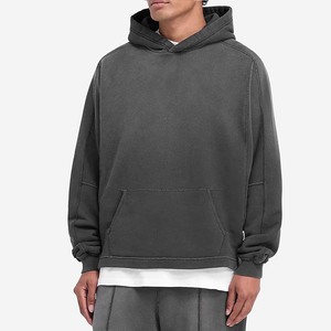 Nouvelle arrivée : sweat à capuche en molleton doux, effet délavé, coupe décontractée, pull-over décontracté pour tous les jours, sweat à capuche pour hommes - Product Image 2