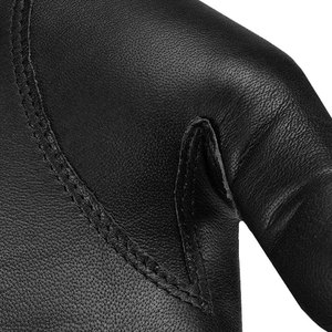High Quality Customizable All Black Cabretta Leather Men's Golf Gloves with Rubber <b>Strap</b> Anti Slip Breathable Soft Grip - Product Image 5