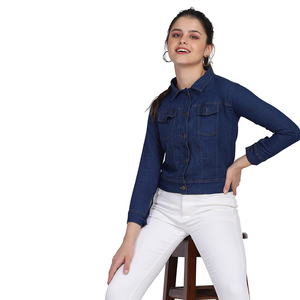 2026 <b>Customized</b> Sustainable Winter <b>Denim</b> <b>Jacket</b> Cotton Women's Casual High Street Outwear Fashion Button Quick Dry Breathable - Product Image 5