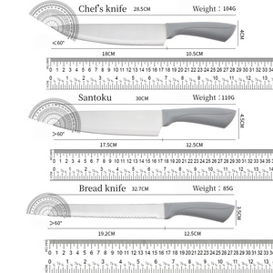 Couteaux de cuisine en acier inoxydable de haute qualité, vente en gros d'usine, ensemble de 15 pièces, choix cadeau, manches ergonomiques, couteau de chef, OEM - Product Image 5