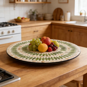 Wholesale Top Quality Mother of Pearl inlay Round Rotating <b>Tray</b> for Dining Table, Kitchen Counter made in Vietnam - Product Image 3