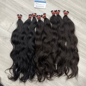 Extensiones de Cabello Naturales Onduladas Negras en Oferta, Cabello Real de Alta Calidad, Producto Más Vendido - Product Image 2