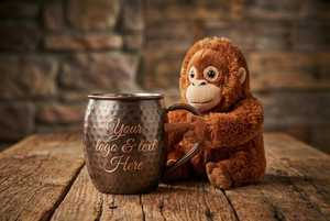 Pure <b>Copper</b> Dark Hammered Mug | 100% <b>Copper</b> Moscow Mule Mug | Handcrafted Ayurvedic <b>Cup</b> | Cocktail & Home Bar Drinkware - Product Image 2