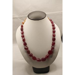 ลูกปัดทับทิมธรรมชาติทรงกลมสีแดง รับรองโดยบุคคลที่สาม สำหรับทำสร้อยคอ - Product Image 5