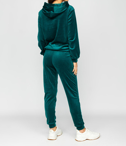 Streetwear Pullover <b>Women's</b> Tracksuit 2 Piece Custom Made 100% Cotton 400 GSM Heavyweight Winter Solid Vintage <b>velvet</b> sets - Product Image 5