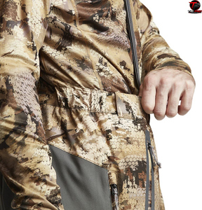 Men Outdoor Waterfowl Marsh <b>Camouflage</b> Hunting Pants Heavy Duty Elastic Suspenders Dual Zippered Upper Thigh Pockets Flap <b>Cargo</b> - Product Image 6