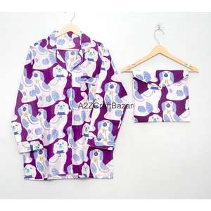 Ropa de Dormir Transpirable y Suave para Mujer, 100% Algodón Puro, Estampado Floral, Conjunto de Pijama de Verano, Pantalones Cortos de Punto y Camiseta - Product Image 2