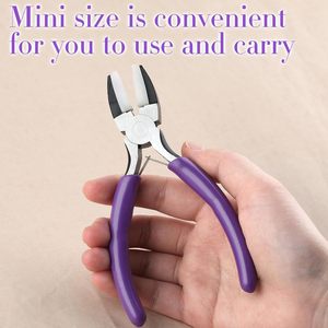 Pince à bec plat double en nylon de 5,5 pouces en acier inoxydable, outil de façonnage et de pliage de fil à mâchoires souples pour la fabrication de bijoux, la réparation et l'artisanat DIY - Product Image 6