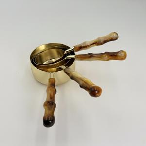 Tazas Medidoras de Acero Inoxidable Hechas a Mano con Mango de Resina para Medir Polvo, Granos y Líquidos, Gran Venta en India - Product Image 2