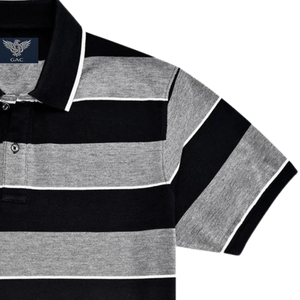 Mens Striped Polo Shirt Short Sleeve Cotton Casual Breathable Soft Lightweight <b>Classic</b> Collar Summer Smart Casual Daily Wear - Product Image 3