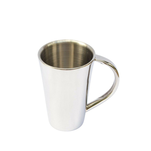 แก้วกาแฟสแตนเลสสตีลแบบวินเทจ สกรีนโลโก้ได้ แก้วน้ำเก็บความร้อนสองชั้น แก้วเบียร์โลหะรักษ์โลก พร้อมหูจับ สำหรับขายส่ง - Product Image 1