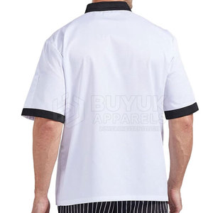 Chaqueta de Chef Ligera, Ventilada, Profesional y Duradera, Tejido de Poliéster/Algodón, Manga Corta - Product Image 2