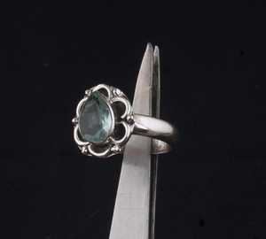 <b>Emerald</b> Cut Blue Topaz <b>Ring</b> Solid 925 Sterling <b>Silver</b> Handmade Gemstone Jewelry Elegant Gift For Women - Product Image 3