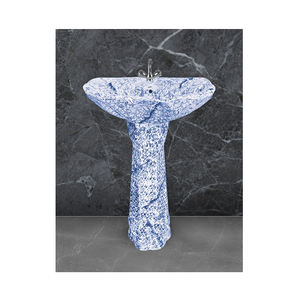 Lavabo de manos de diseñador de venta mundial, calidad incomparable, montaje de grifo de un solo orificio, forma ovalada, cerámica para el hogar comercial - Product Image 1