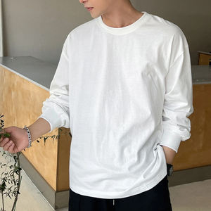 เสื้อยืดโอเวอร์ไซส์สไตล์ยูบีร์นสำหรับผู้ชายและผู้หญิง ล้างสีแบบแอซิดวอช ปรับแต่งได้ พร้อมสกรีนโลโก้ - Product Image 5