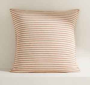 Fundas de Almohada Decorativas de Algodón a Rayas Color Rosa Personalizadas con Flecos para Sofá, Cama, Decoración Rústica, Fundas Cuadradas para Cojines - Product Image 5