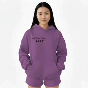 Sweat à capuche oversize imprimé graphique pour femme, pull ample en molleton chaud, streetwear décontracté doux, doublure hiver 100% coton - Product Image 1
