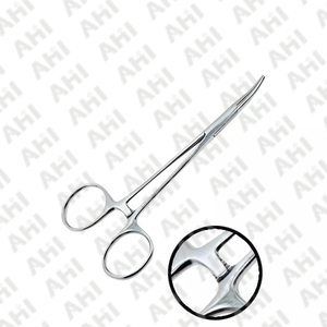 Pinces à moustiques courbées manuelles AHI en acier inoxydable allemand de haute qualité, à usage chirurgical, avec verrouillage, réutilisables, certifiées CE - Product Image 6