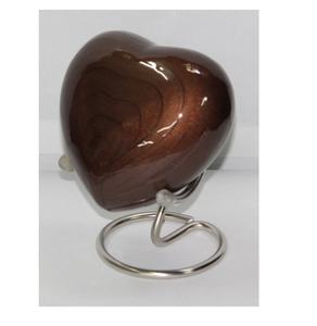 Heart Shaped Brass American Style Cremation Urn Set of 3 for Ashes Small <b>Memorial</b> <b>Keepsake</b> Urns - Product Image 2