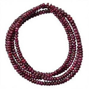 Perles de rubis naturel certifiées en vrac, forme rondelle, polies, tailles 2mm-10mm pour la fabrication de bijoux - Product Image 1