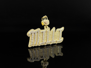 Colgante de Plata Tibetana con Diamantes Iced Ice Pulse de The Ice Legacy, Estilo Hip Hop, Unisex, para Regalo - Product Image 3