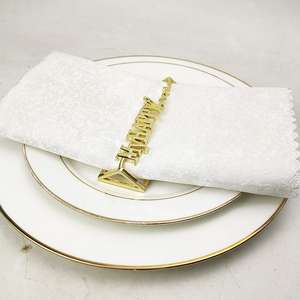 Ensemble d'anneaux de serviette de table design, accessoires élégants pour la table à manger, pour la décoration de mariage, d'hôtel et de fête - Product Image 4